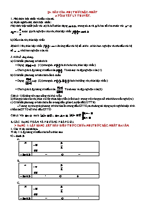 Đề cương ôn tập Đại số Lớp 10 - Chương 4 Bất đẳng thức - Bài 4 Dấu của nhị thức bậc nhất